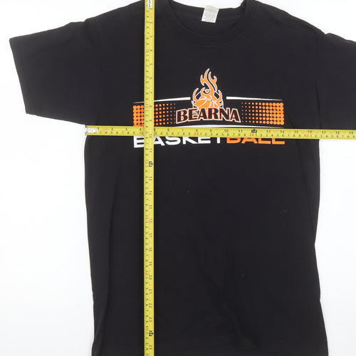 Fruit of the Loom Men's Black Basketball Coach T-Shirt Size S Cotton