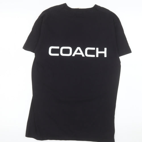 Fruit of the Loom Men's Black Basketball Coach T-Shirt Size S Cotton