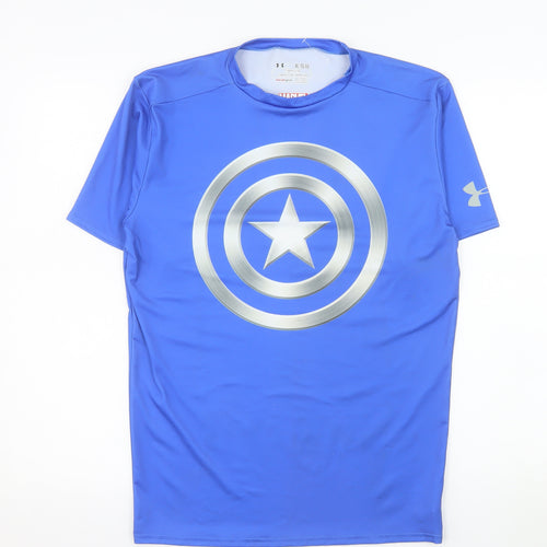 Under Armour Men Blue XL Compression Superhero Graphic T-Shirt
