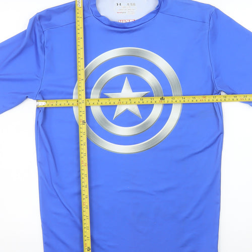 Under Armour Men Blue XL Compression Superhero Graphic T-Shirt