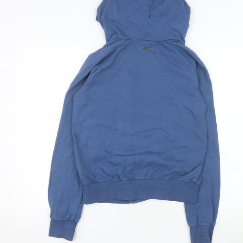 Adidas SLVR Women's Blue Hooded Zip Cotton Jacket Size M