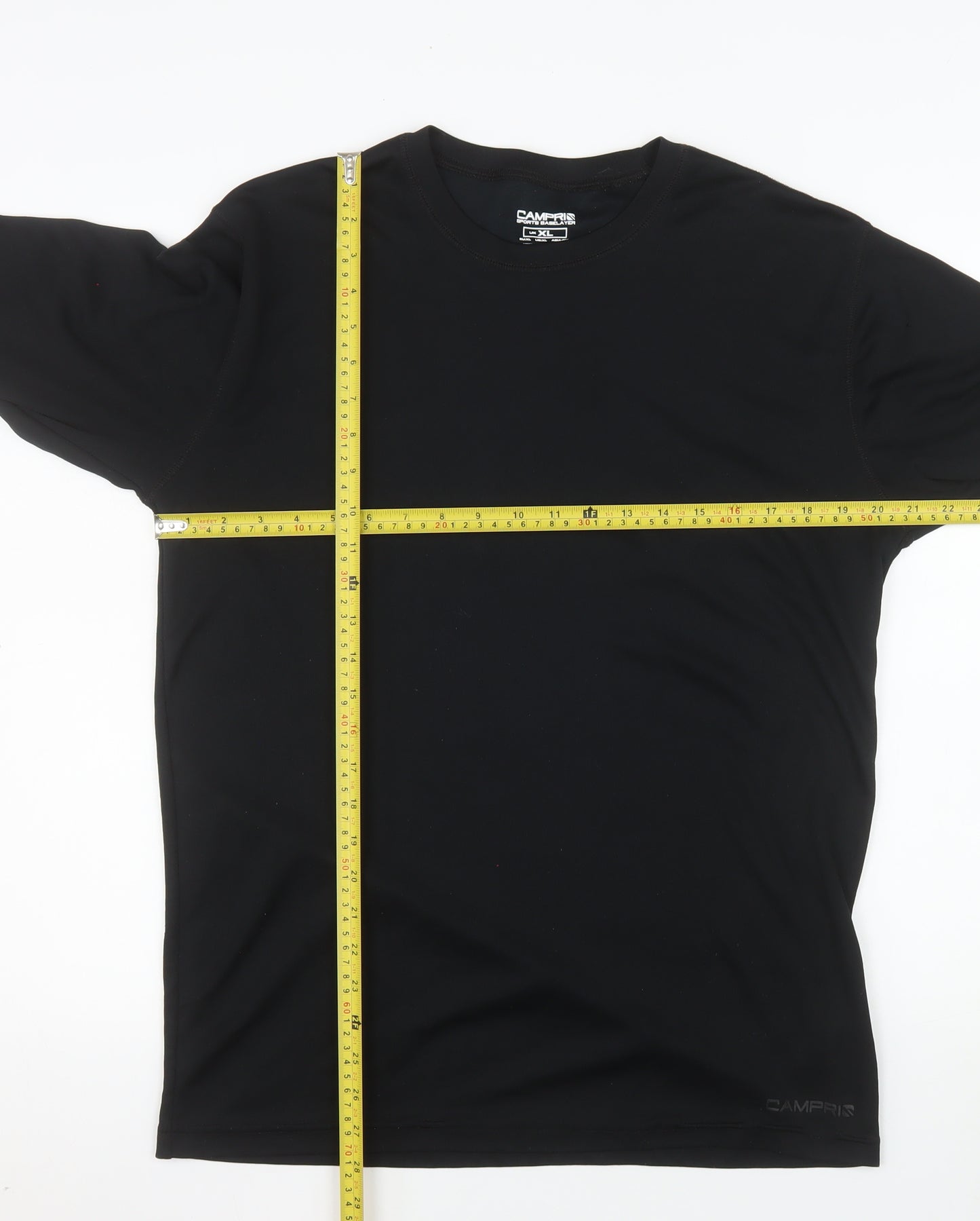 Campri Men's Black XL Long Sleeve Sports Base Layer Top