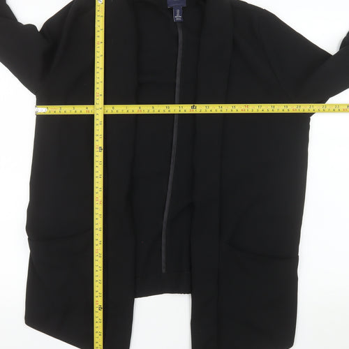 Gap Women Black Shawl Collar Blazer Jacket Size S Polyester Regular Fit
