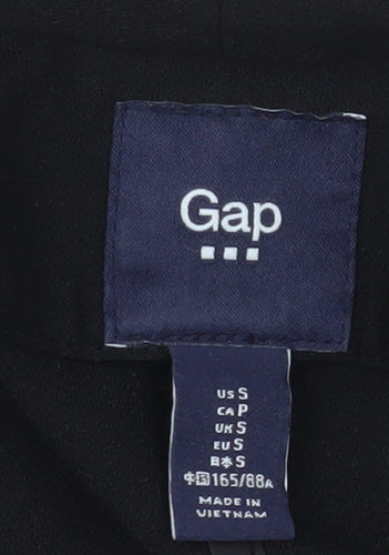Gap Women Black Shawl Collar Blazer Jacket Size S Polyester Regular Fit