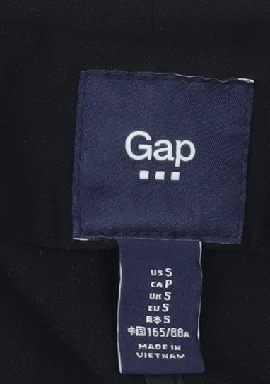 Gap Women Black Shawl Collar Blazer Jacket Size S Polyester Regular Fit