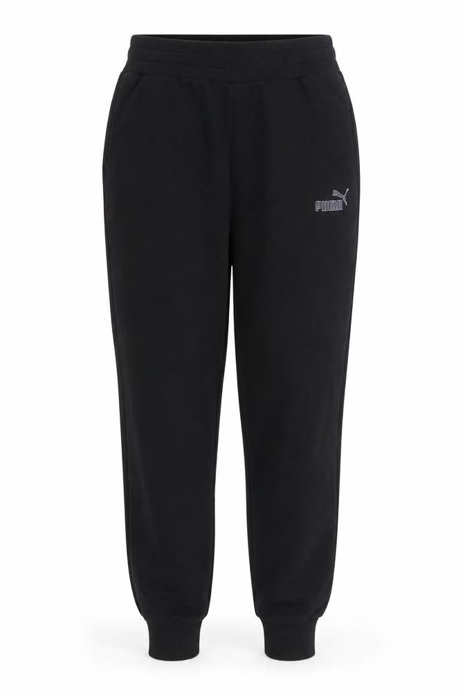 Puma Womens Black Cotton Jogger Trousers Size 12 Activewear