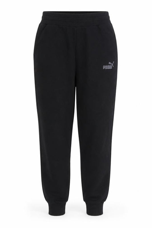 Puma Womens Black Cotton Jogger Trousers Size 12 Activewear