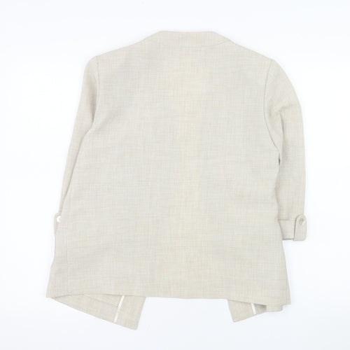 Eastex Women Beige Regular Fit Open Front Suit Jacket UK 10