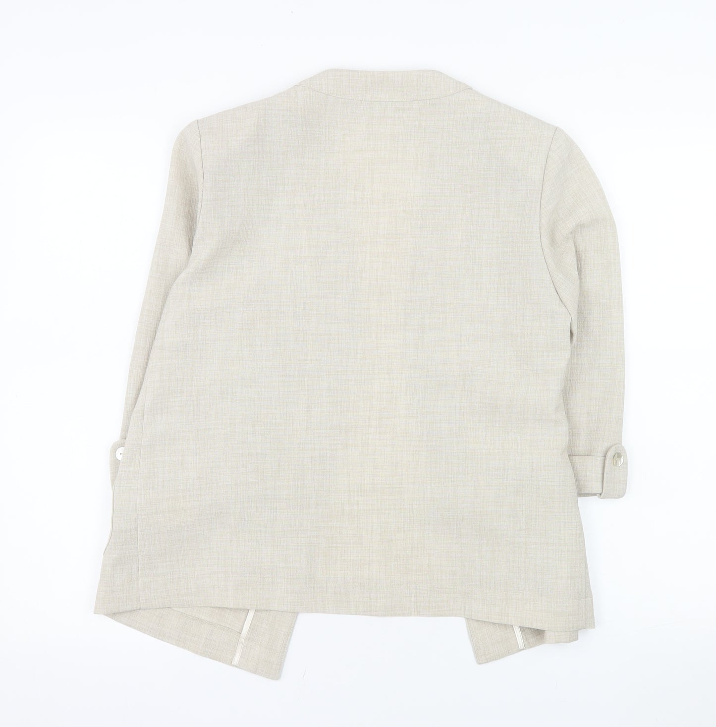 Eastex Women Beige Regular Fit Open Front Suit Jacket UK 10