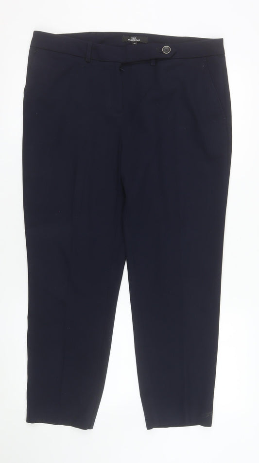 Next Women Blue Size 14 Cropped Classic Stretch Trousers