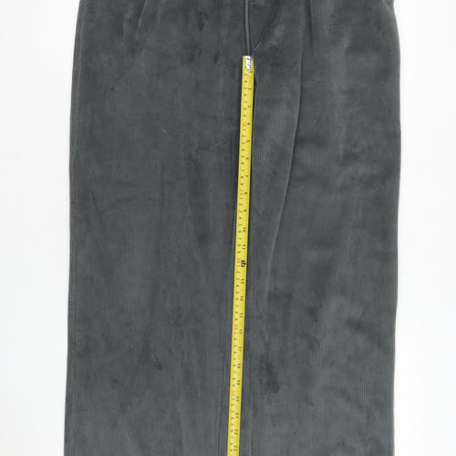 Kyodan Mens Grey Corduroy Sweatpants M Regular Fit Elastic Waist