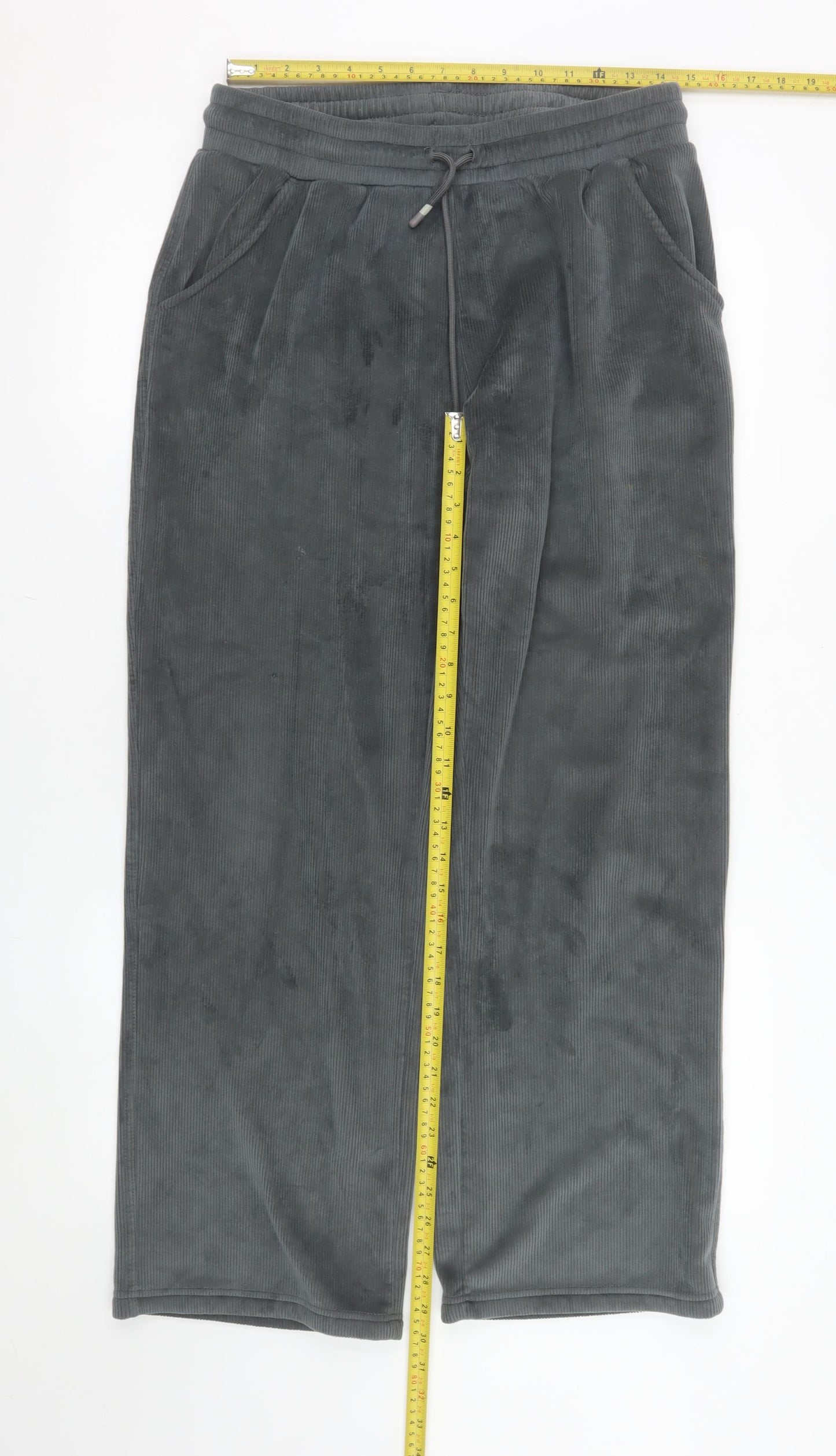 Kyodan Mens Grey Corduroy Sweatpants M Regular Fit Elastic Waist