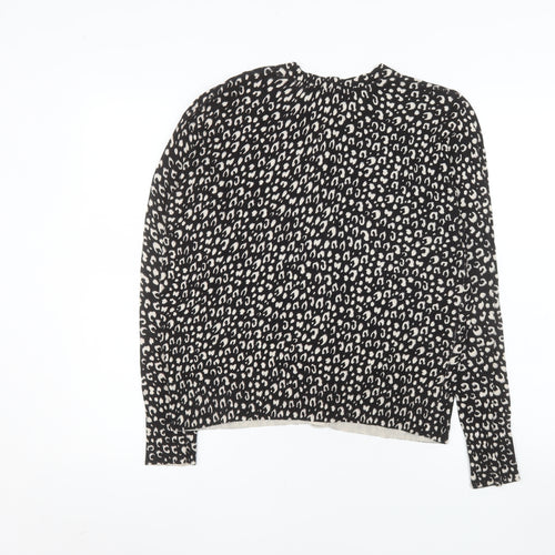 Principle Women’s Black Animal Print Knit Cardigan Size 14