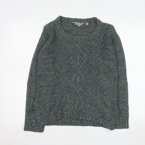 Mountain Warehouse Womens Green Cable-Knit Jumper Size 12