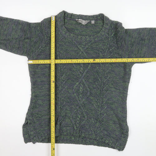 Mountain Warehouse Womens Green Cable-Knit Jumper Size 12