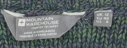 Mountain Warehouse Womens Green Cable-Knit Jumper Size 12
