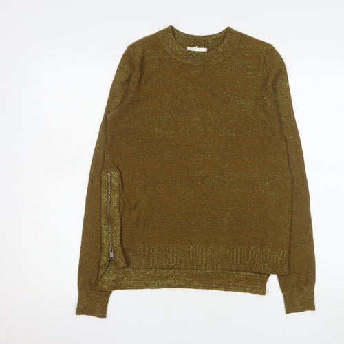 H&M Conscious Women's Gold XS Crew Neck Pullover Jumper