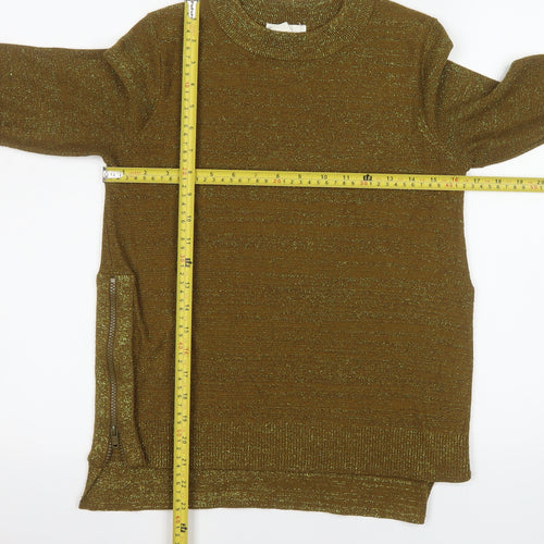 H&M Conscious Women's Gold XS Crew Neck Pullover Jumper