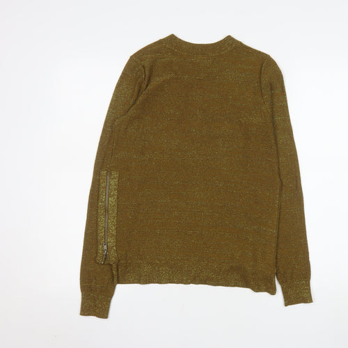 H&M Conscious Women's Gold XS Crew Neck Pullover Jumper