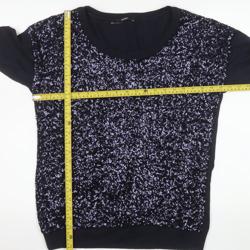 George Women’s Blue Sequin Long Sleeve Crew Neck Jumper Size 14