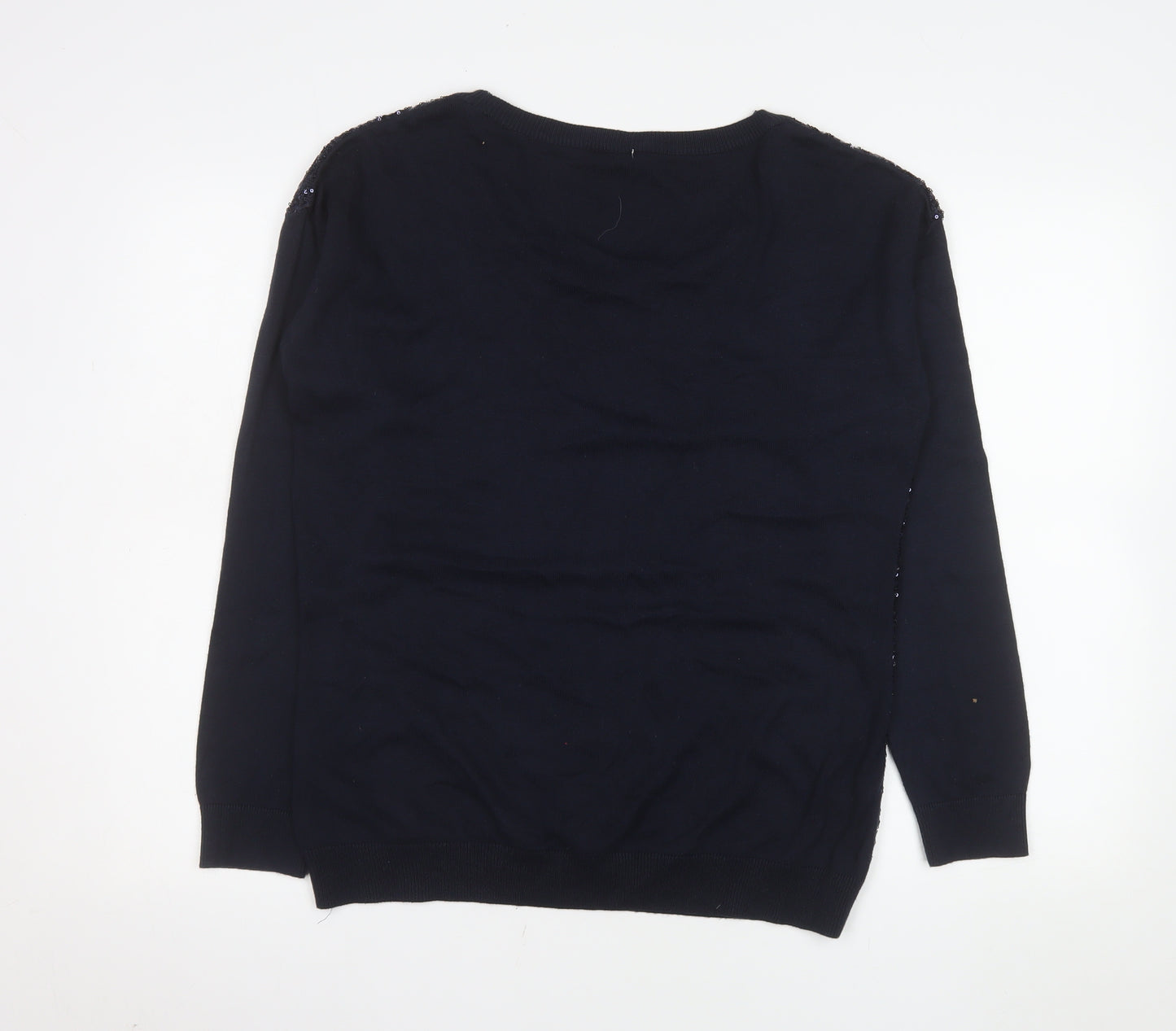 George Women’s Blue Sequin Long Sleeve Crew Neck Jumper Size 14