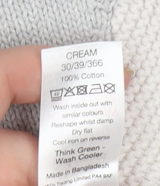 M&Co Girls Grey Cotton Colourblock Knit Sweater Dress 3-4 Years