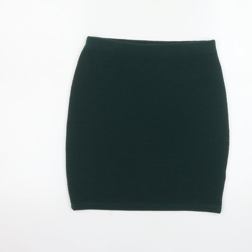 New Look Women's Green Size 10 Pencil Stretch Skirt
