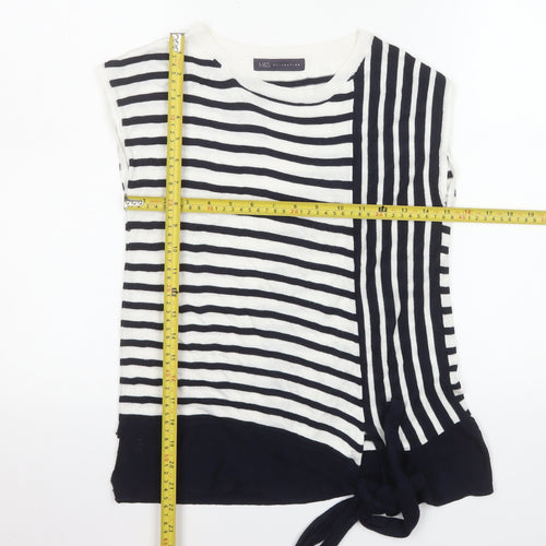 Marks and Spencer Womens Multicoloured Striped Knit Sleeveless Top Size 8