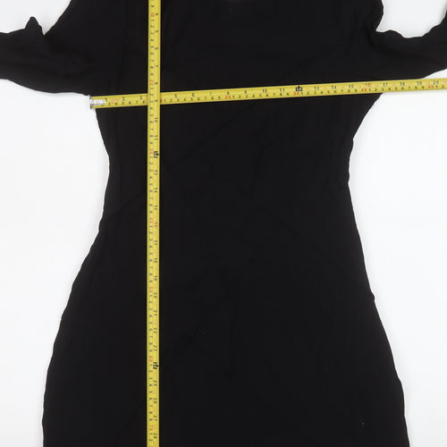 Zara Women Black Knee Length Sheath Dress Size 12