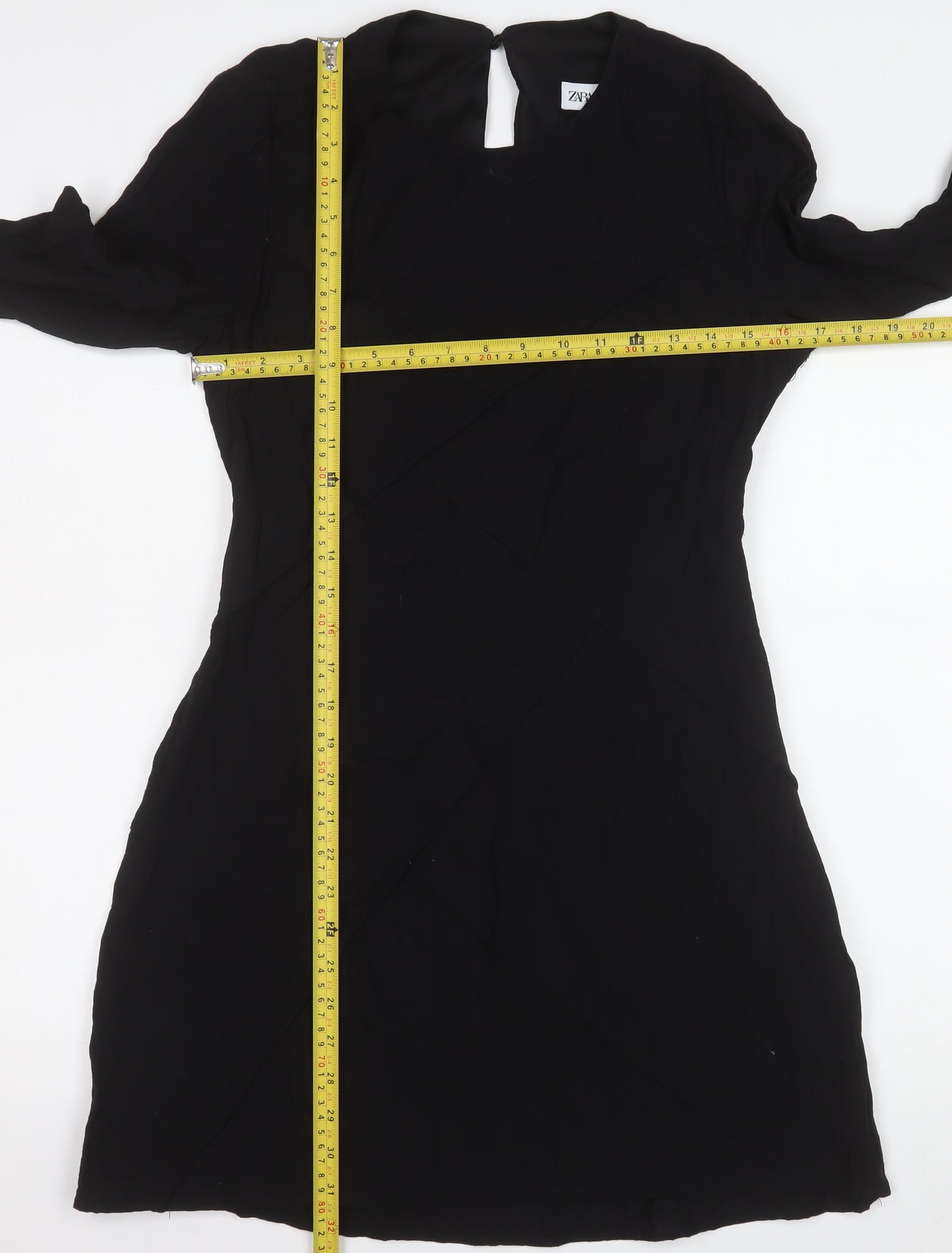 Zara Women Black Knee Length Sheath Dress Size 12