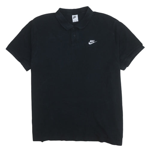 Nike Men’s Black 2XL Cotton Polo Shirt Classic Short Sleeve
