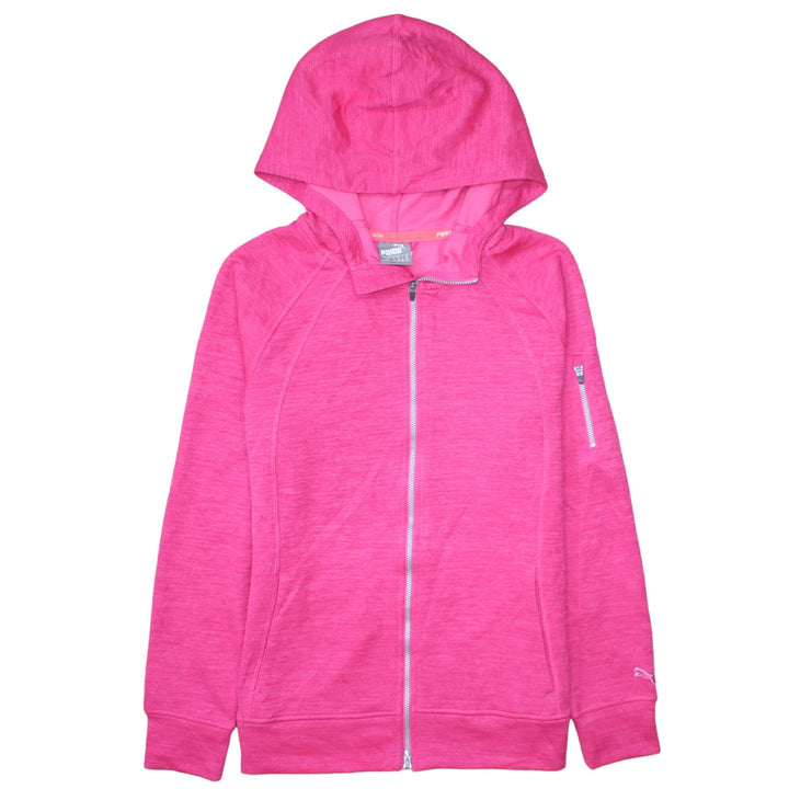 Puma Women’s Pink Full Zip Hoodie Size 14 PWRWarm Lightweight Sports Top