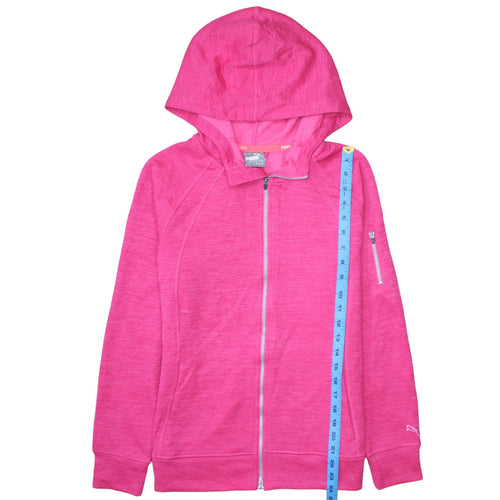 Puma Women’s Pink Full Zip Hoodie Size 14 PWRWarm Lightweight Sports Top