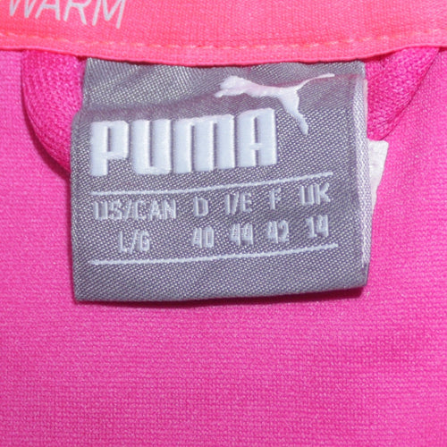 Puma Women’s Pink Full Zip Hoodie Size 14 PWRWarm Lightweight Sports Top