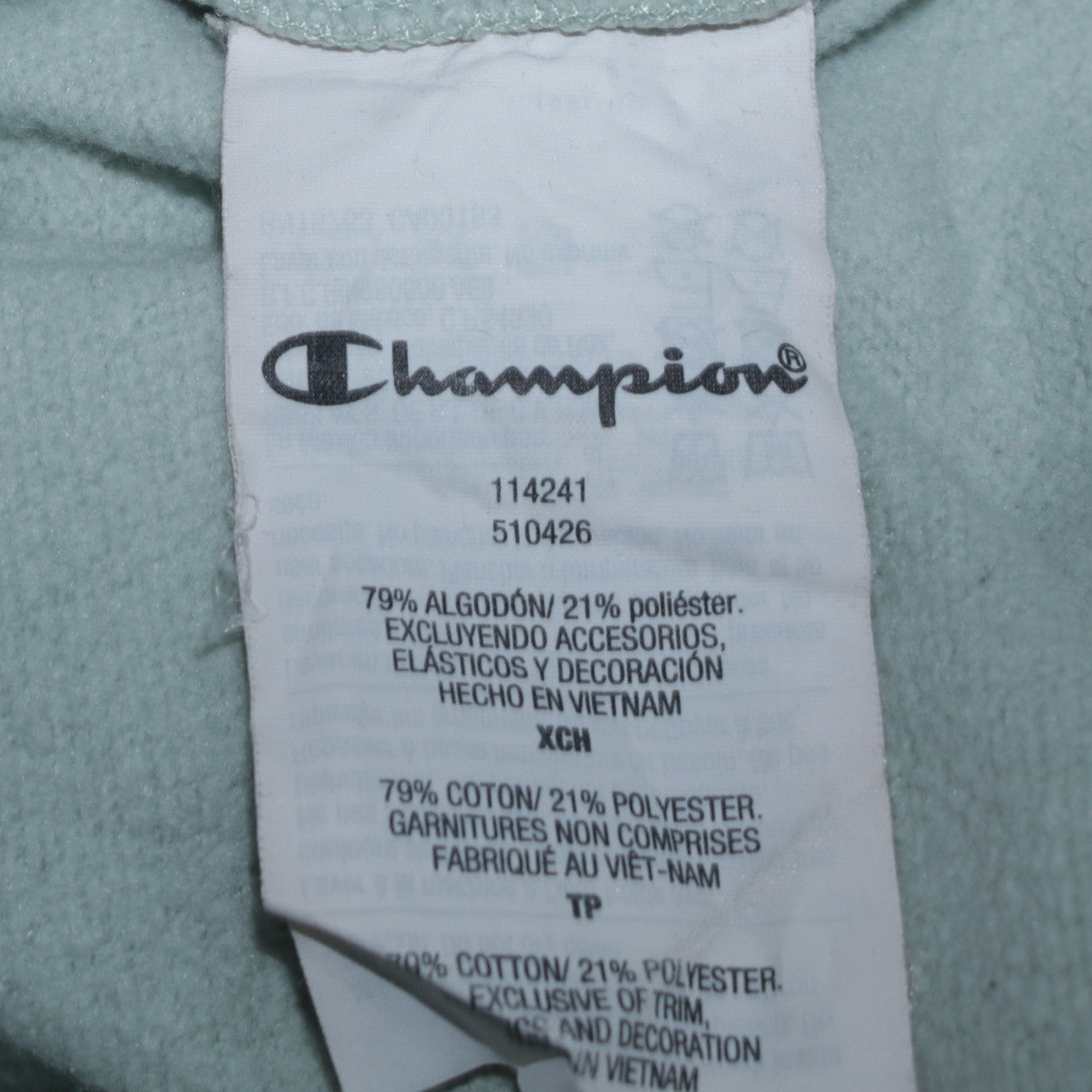 Champion Women's Light Green XS Pullover Hoodie Sweatshirt