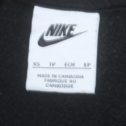 Nike Men's Black XS Pullover Sweatshirt Logo Crew Neck