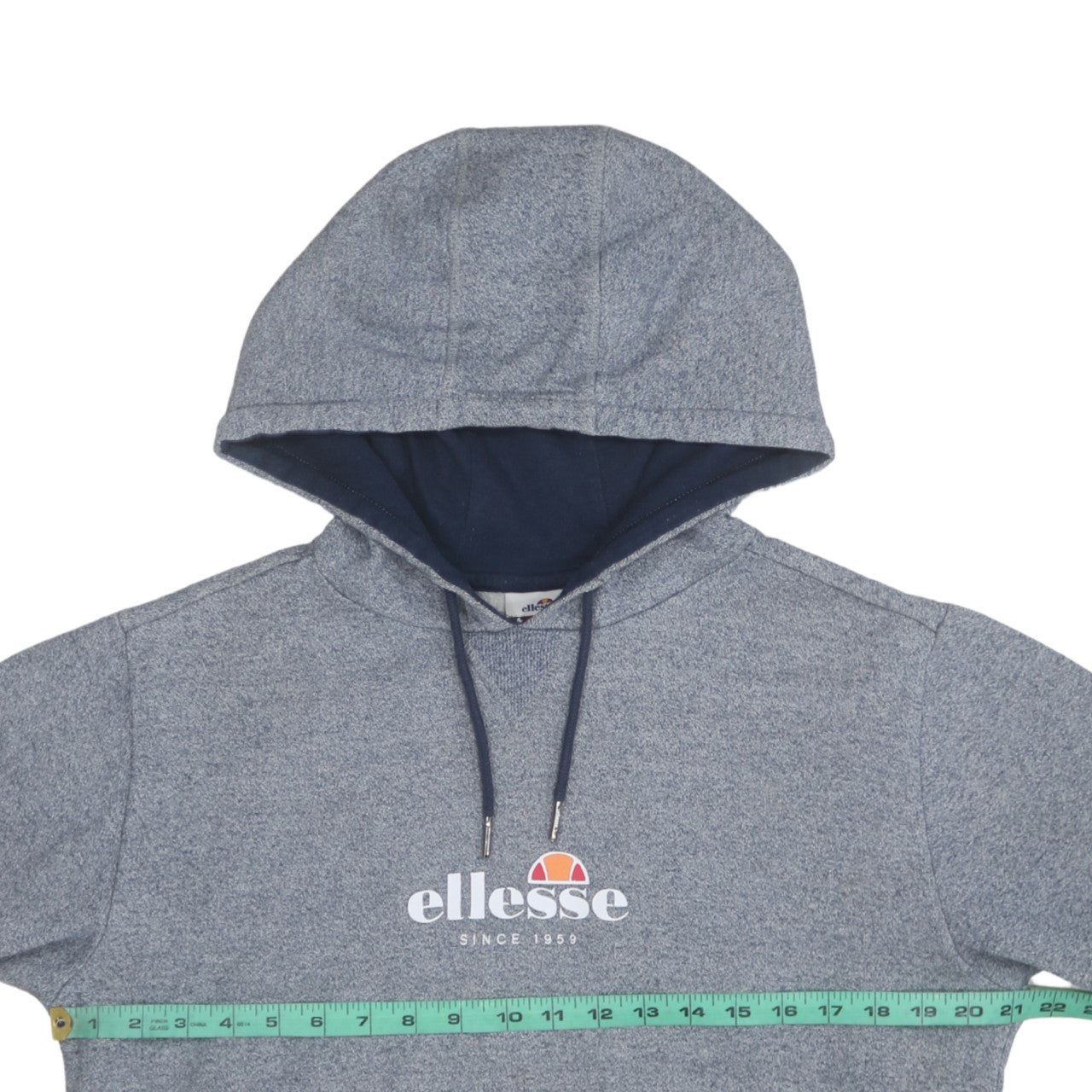 Ellesse Men Grey Pullover Hoodie M Regular Fit Logo Sportswear