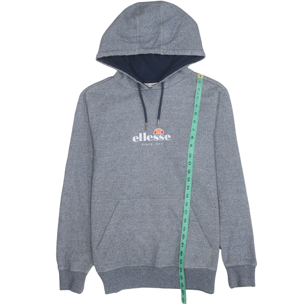 Ellesse Men Grey Pullover Hoodie M Regular Fit Logo Sportswear