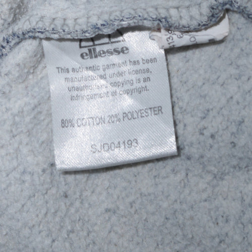 Ellesse Men Grey Pullover Hoodie M Regular Fit Logo Sportswear