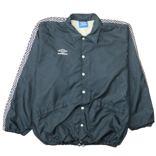 Umbro Men's Black L Lightweight Retro Windbreaker Sports Jacket
