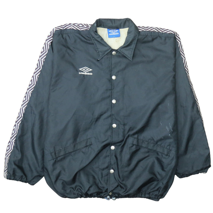 Umbro Men's Black L Lightweight Retro Windbreaker Sports Jacket