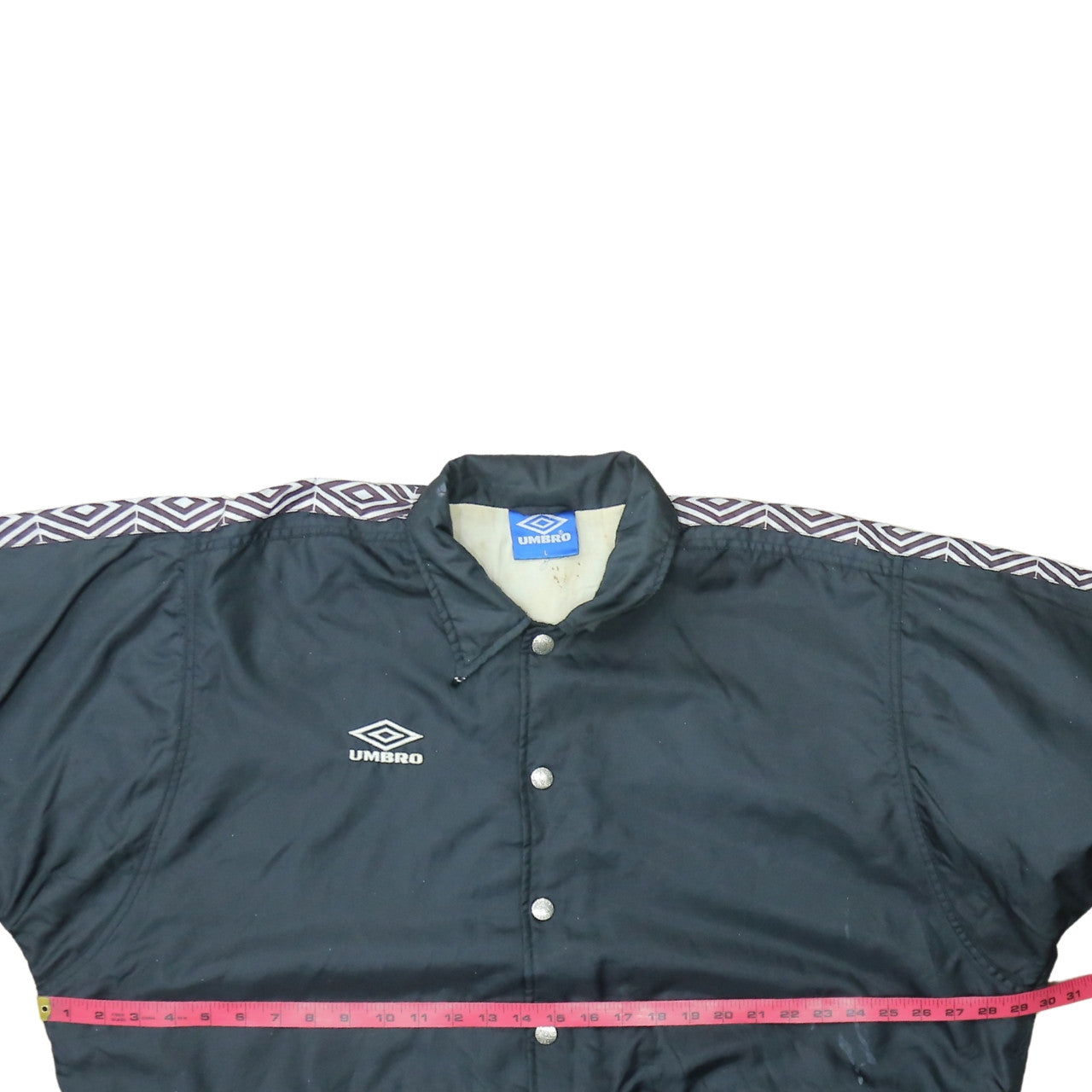 Umbro Men's Black L Lightweight Retro Windbreaker Sports Jacket