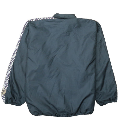 Umbro Men's Black L Lightweight Retro Windbreaker Sports Jacket