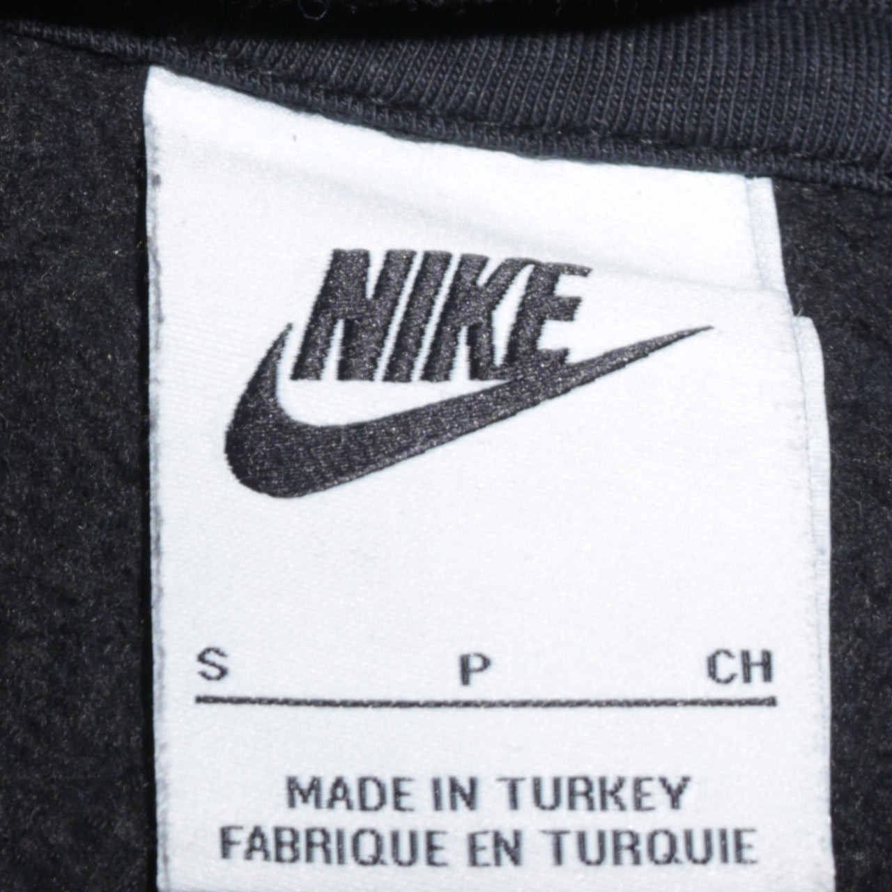 Nike Men's Black Small Pullover Hoodie with Red Logo Graphic