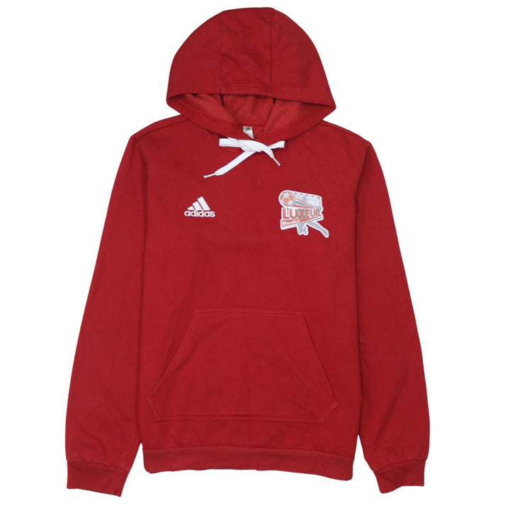 Adidas Men's Red Pullover Hoodie Small Regular Fit Sports Fleece