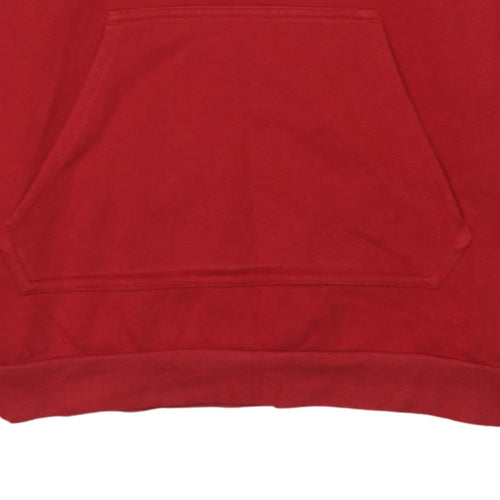 Adidas Men's Red Pullover Hoodie Small Regular Fit Sports Fleece
