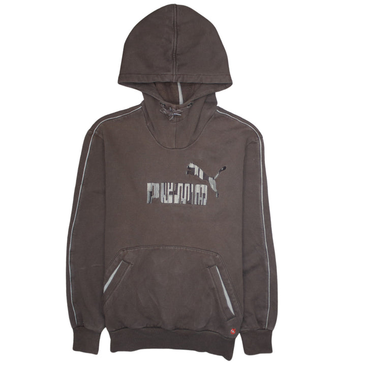 Puma Men's Brown Pullover Hoodie Size S Sports Fleece