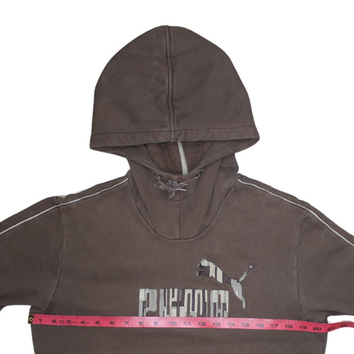 Puma Men's Brown Pullover Hoodie Size S Sports Fleece