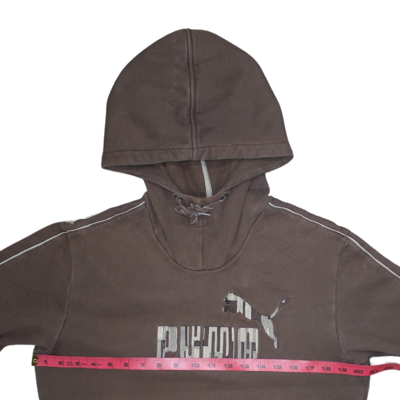 Puma Men's Brown Pullover Hoodie Size S Sports Fleece