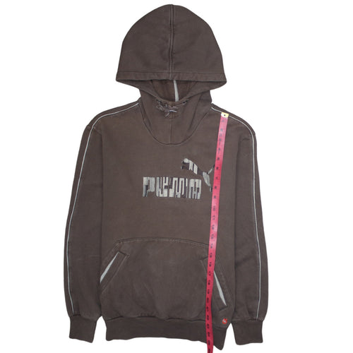 Puma Men's Brown Pullover Hoodie Size S Sports Fleece